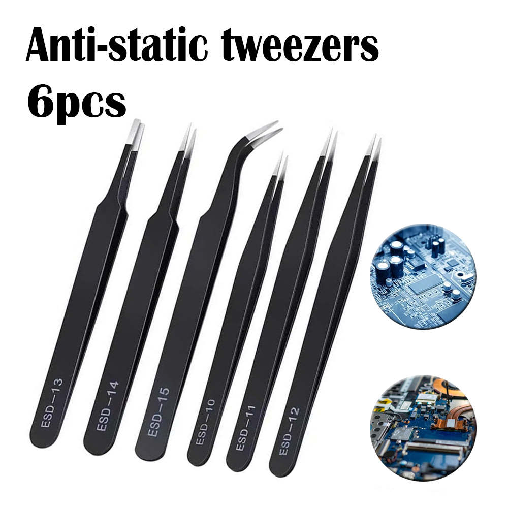 Model Kit Tweezers - VETUS مكافحة ساكنة ملاقط من الفولاذ