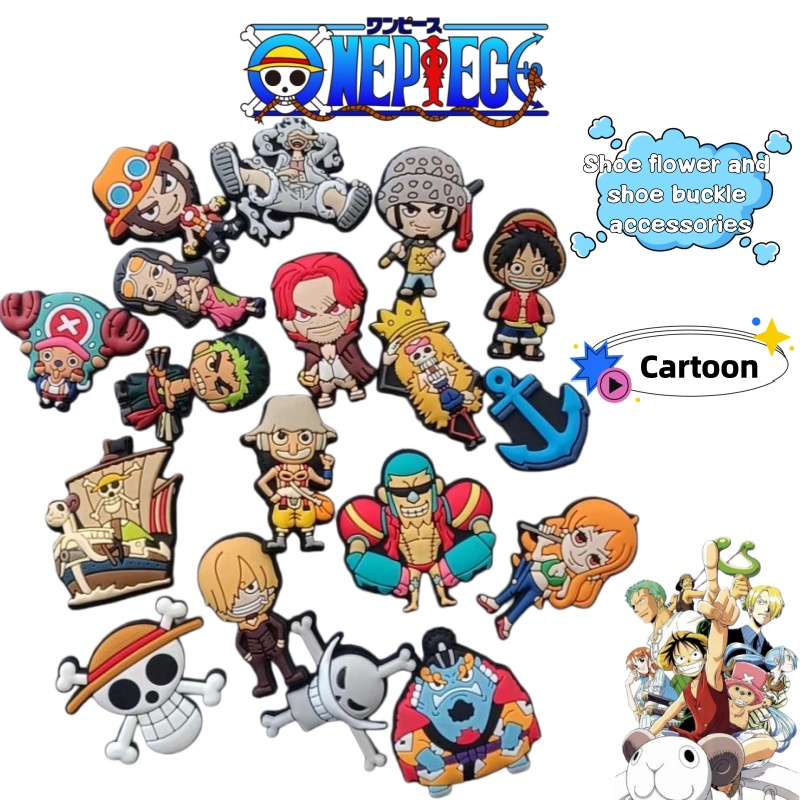 Model Kit Anime - إكسسوارات أحذية بتصميم شخصيات أنمي ون
