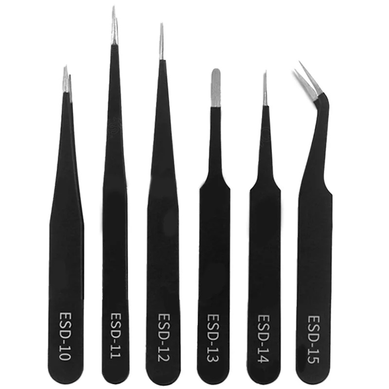 Model Kit Tweezers - مجموعة ملاقط دقيقة مضادة للكهرباء الساكنة