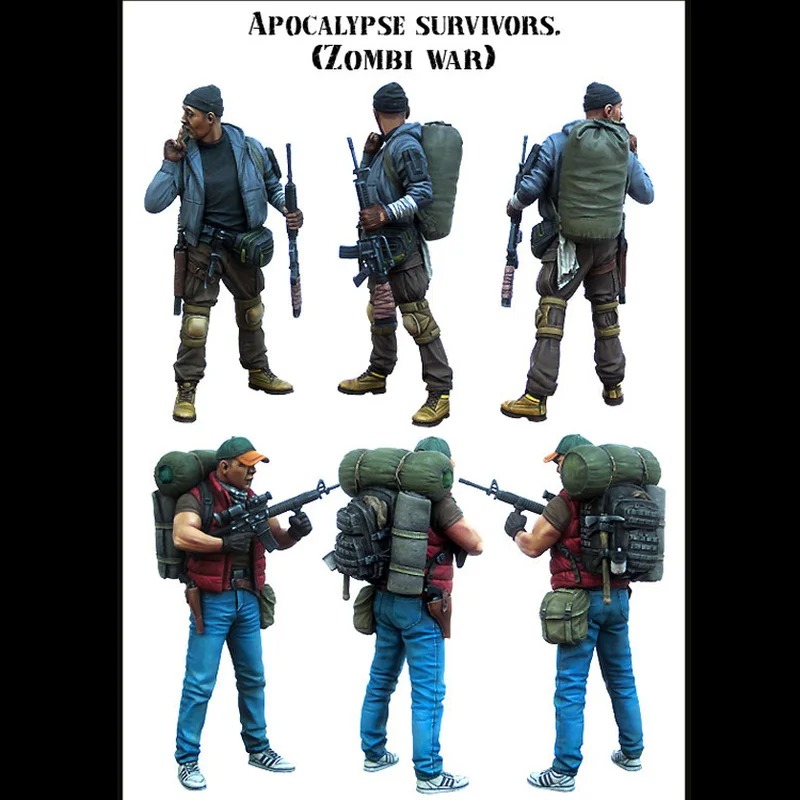 Model Kit Zombie - 1/35 يموت الصب الراتنج نموذج لجسم