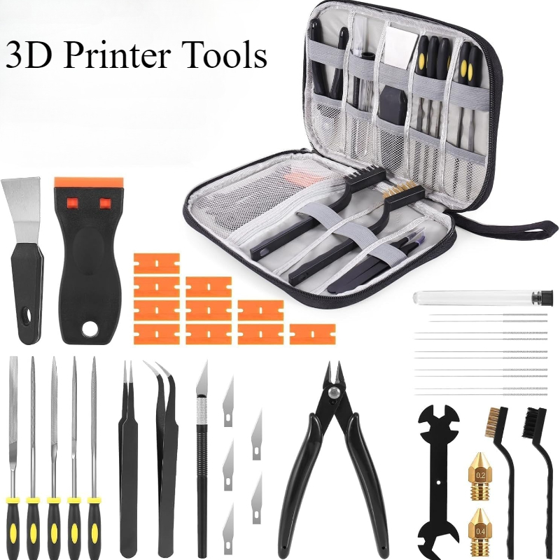 Model Kit Tweezers - 34 قطعة مجموعة أدوات الطابعة ثلاثية