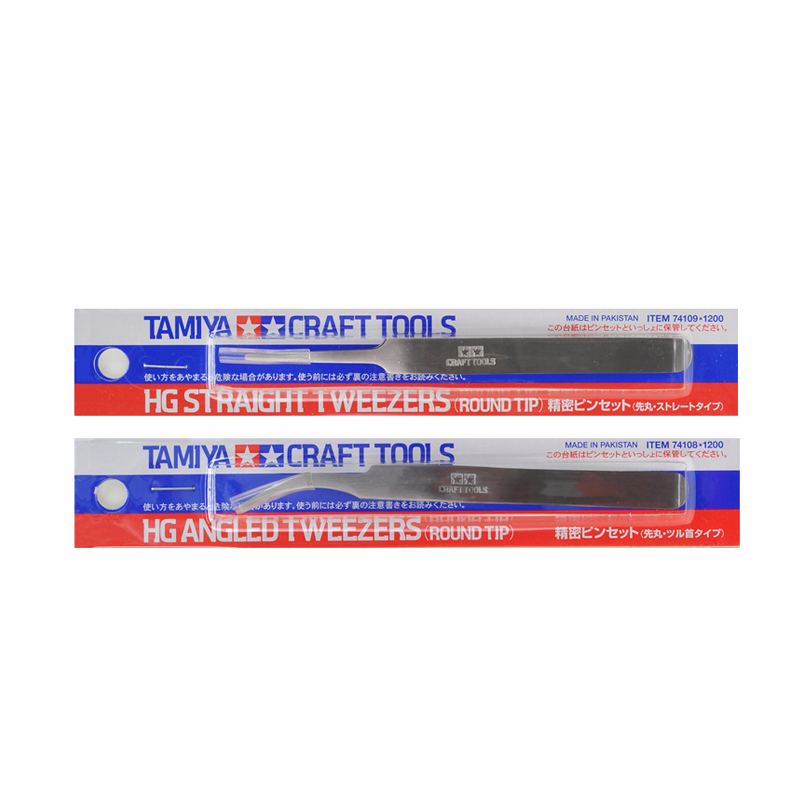 Model Kit Tweezers - تاميا 74108/74109 زئبق بزاوية الملقط طرف