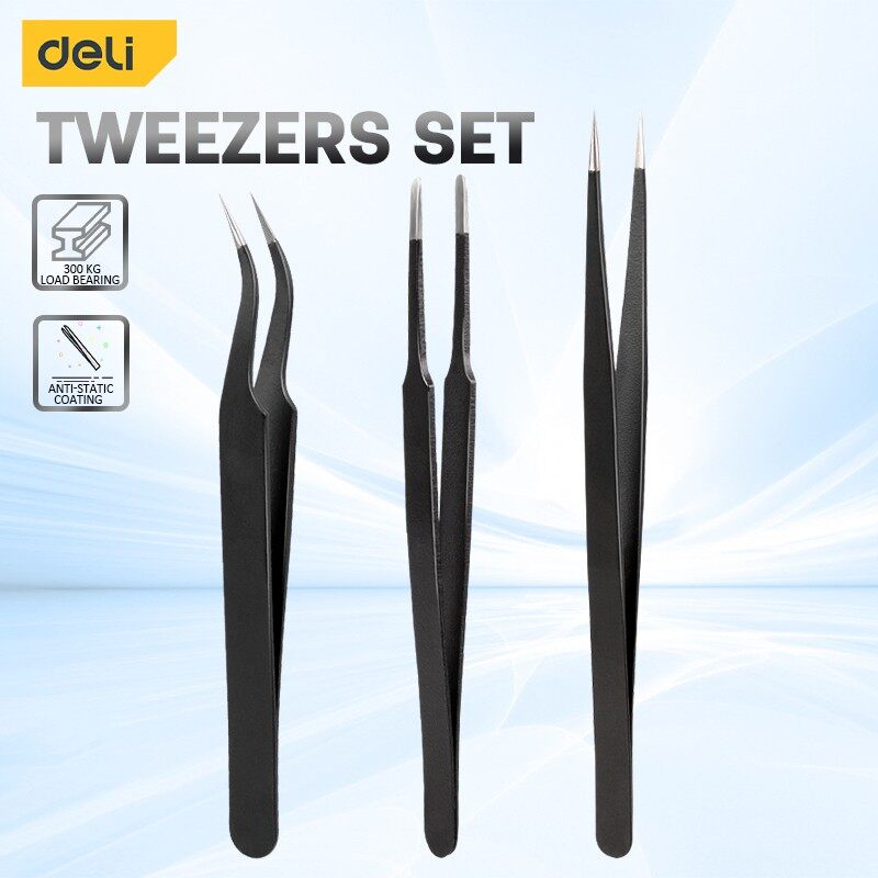 Model Kit Tweezers - مجموعة ملاقط من الفولاذ المقاوم للصدأ
