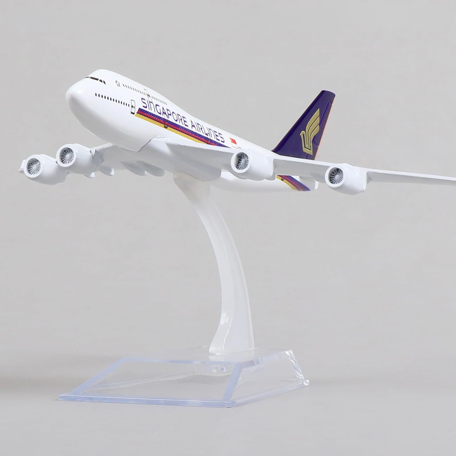Model Kit Singapore - طائرة معدنية مصغرة طراز 747 سنغافورة