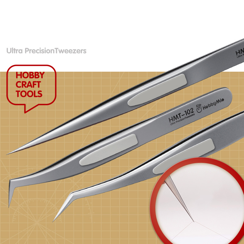 HMT101 بزاوية مستقيمة مكافحة س - مراجعة Model Kit Tweezers وسعره