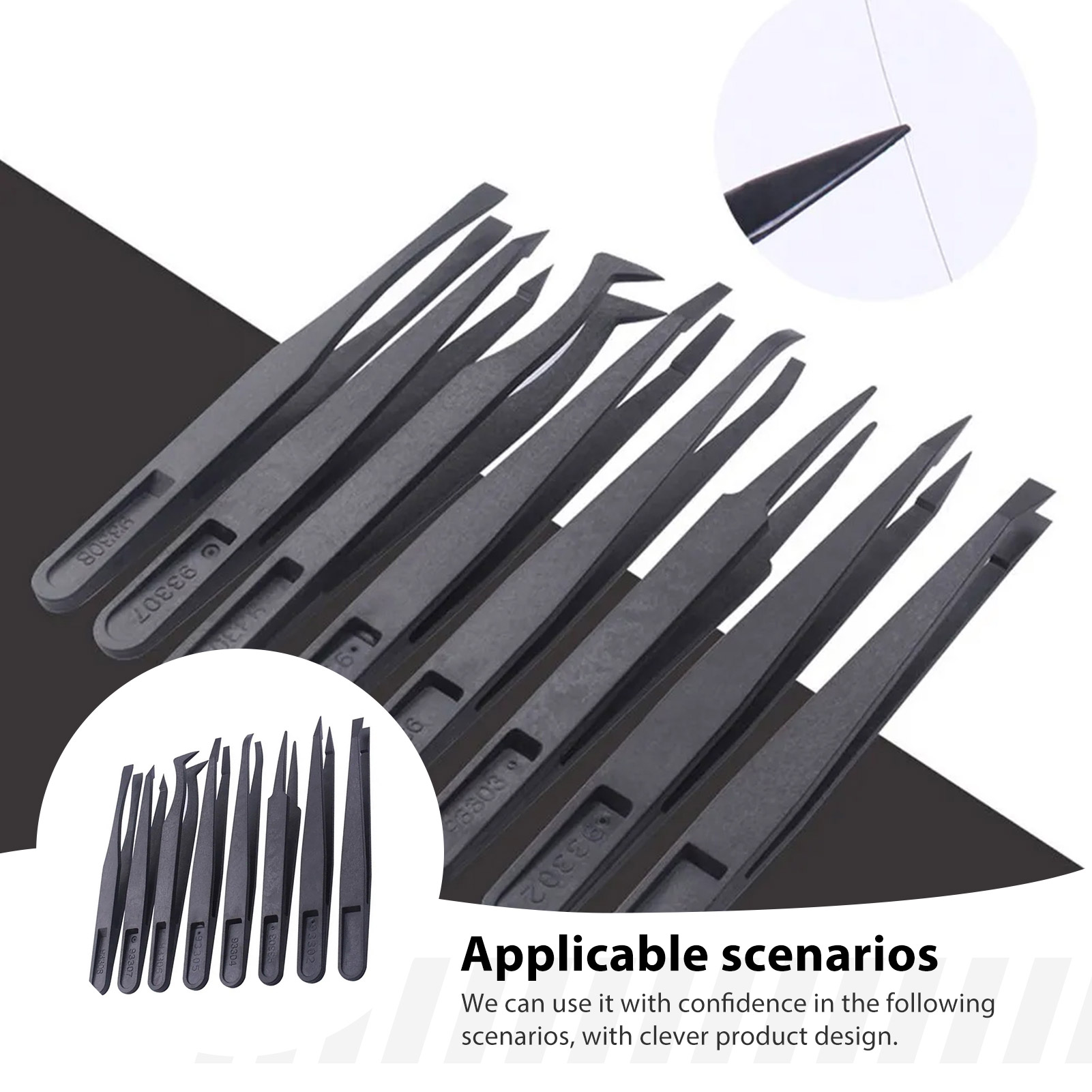 مجموعة من 8 ملاقط من ألياف الك - مراجعة Model Kit Tweezers وسعره
