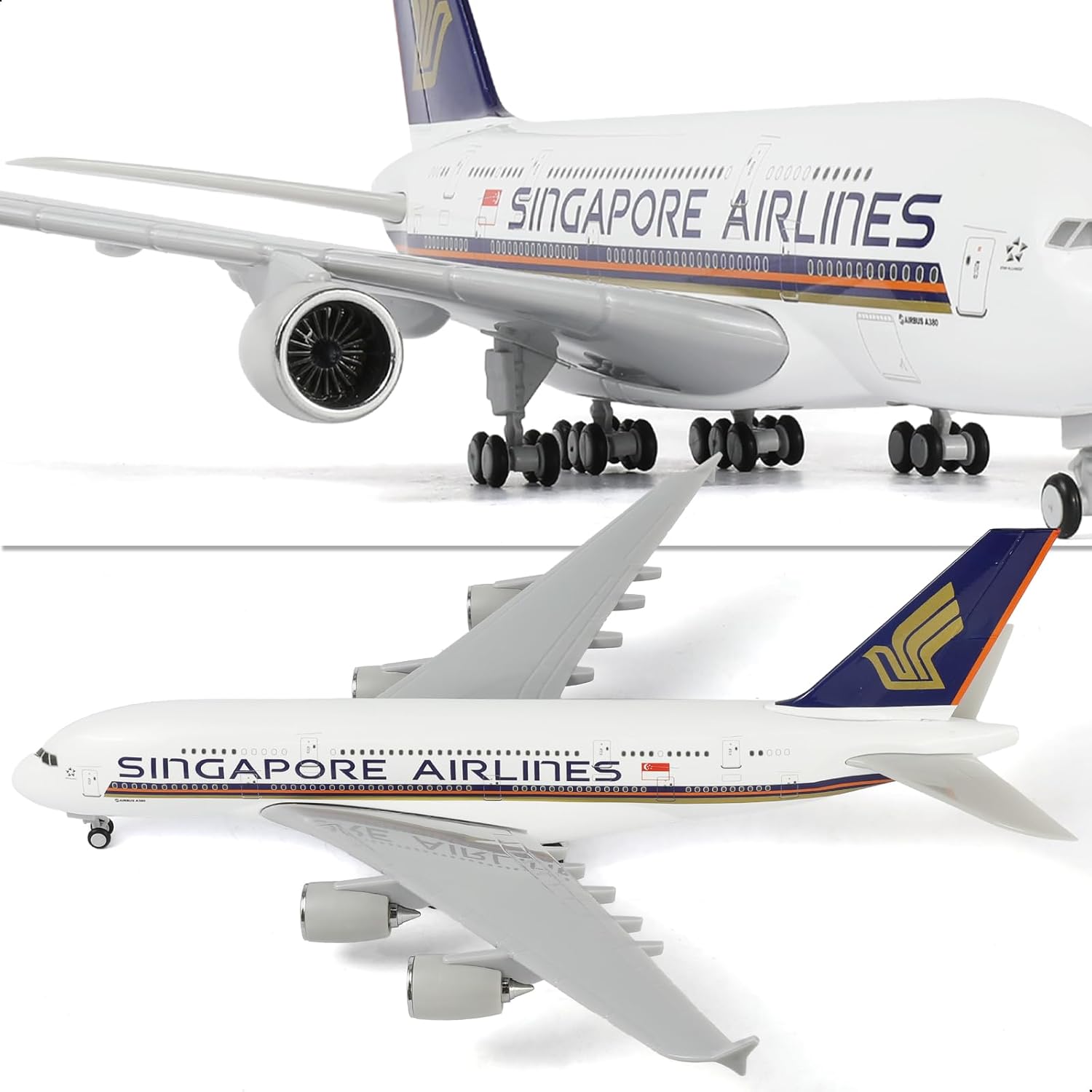 نموذج طائرة سنغافورة A380 بمقي - مراجعة Model Kit Singapore وسعره