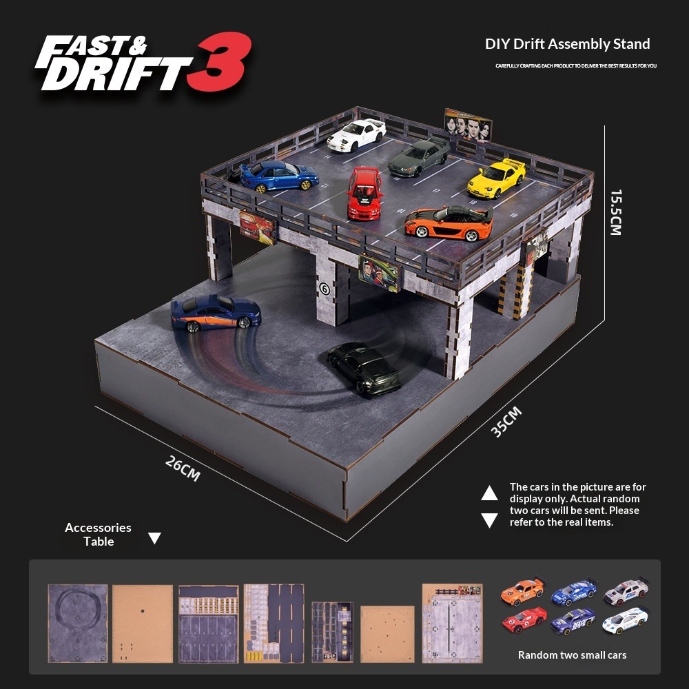 نموذج سيارة بمقياس 1:64 مع محط - مراجعة Model Kit Initial D وسعره